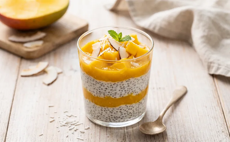 Chia-Pudding mit Mango